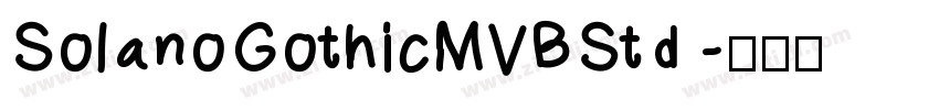 SolanoGothicMVBStd 字体转换